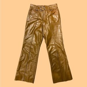 Brooks leather sportswear vintage brown leather pants